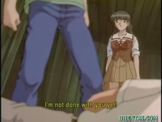 Damsel hentai oralsex and ass injection with an enema vid