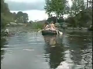Three outstanding Girls Nude Girls In The Jungle On Boat For peter Hunt