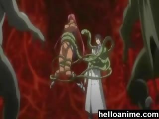 Hentai redhead warrior in lustful battle