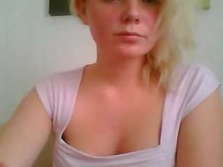 Terrific біла підліток білявка дразнением на вебкамера