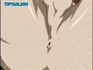 Attractive toon twink sits on a rock hard dong