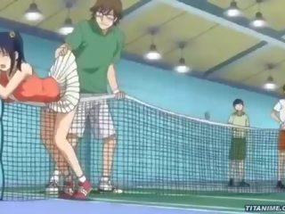 Concupiscent tennis practice