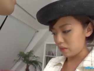 Office teenager In Pantyhose Giving Footjob For boy Whos Cumming To Himself In The S
