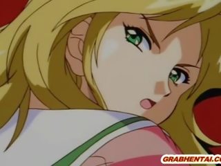 Bondage hentai damsel gets injection with enema