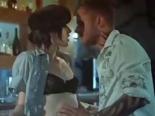 Sluty бліда enchantress з темно волосся отримує прицвяхований жорсткий на бар