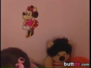 青少年 年輕 女 得到 她的 緊 屁股 拉伸