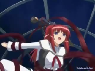 Redhead warrior in battle