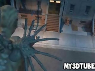 Foxy 3D Monster beauty Getting Fucked Hard Outdoors