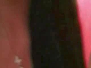 Brunette's pussy in half till she gets a dripping creampie mov
