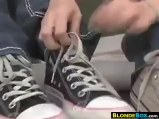 Delightful Girls Playing With Their Feet