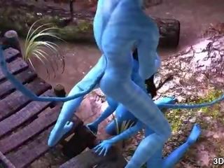 Avatar honey anal fucked by huge blue putz