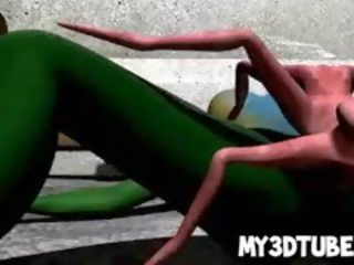 Marvellous 3D Alien divinity Getting Fucked Hard By A Spider