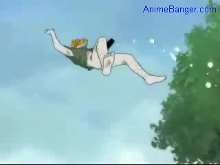 Warrior girl Getting Fucked By Huge boy internal jizz shot In The Forest And Girl In Costume Fingered Fucked While Holdi