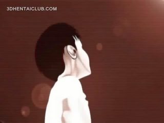 Delightful anime warrior mouth fucked by monster dick