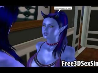 Randy 3d карикатура avatar aliens правене на неприятен