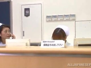 Tempting Nurse Have Balled At The Reception Desk