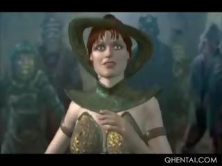 Enchanting Hentai schoolgirl Warrior Tit Fucking And Blowing Huge manhood