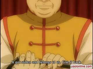 Hands chained hentai stripling gets naked