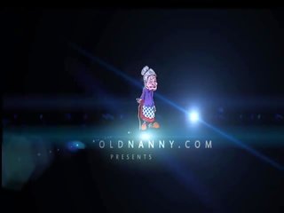 Oldnanny товста бабуся, волохата манда і молодий дочка з великий цицьки