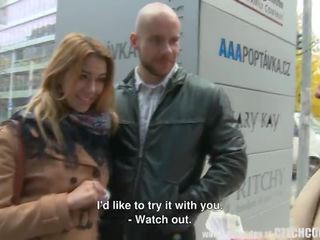 Amazing Busty Teen and Her BF Gets Money for Public dirty video