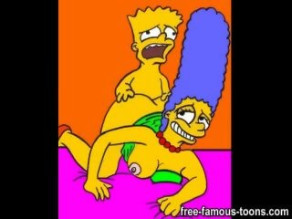 Сладострастен bart симпсън бретон marge и лиза трудно и бързо