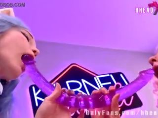 Kawaii レズビアン 女の子 ファック アナル ストラップオン プッシー feets alicebong karneli bandi