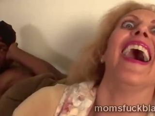Full-blown blondie seems very curious for her black lovers tool
