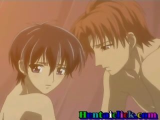 Hentai Gay stripling foreplay N Having Anal Fucking