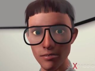 3d cuckold&excl; виявилося на молодий білявка трахкав жорсткий по a великий чорна putz