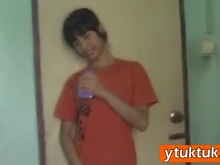 Slim Asian teenager Sucks White Man's johnson And Gets Fucked Doggy Style
