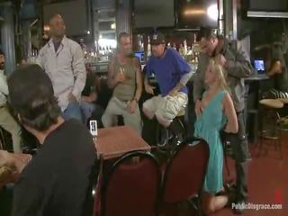 Alice Frost Is Tied Tightly, Made To Gag Onto Cock, Anally Fisted, Asshole Fucked, And Humiliated In A Public Bar In xxx video Valley!