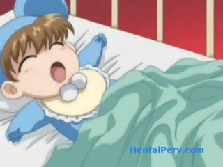 Huge tits hentai harlot blows big member and gets facial